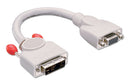 Lindy 41222 adaptador de cabo de vídeo 0,2 m DVI-A VGA (D-Sub) Ci