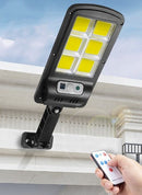 CANDEEIRO SOLAR DE EXTERIOR 120 LEDS C7 SENSOR DE MOVIMENTO E COM