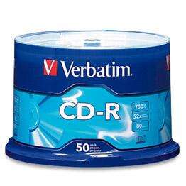 VERBATIM CD-R 52X 700MB 80MIN EXTRA PROT BOBINE (CAKE) PACK 50