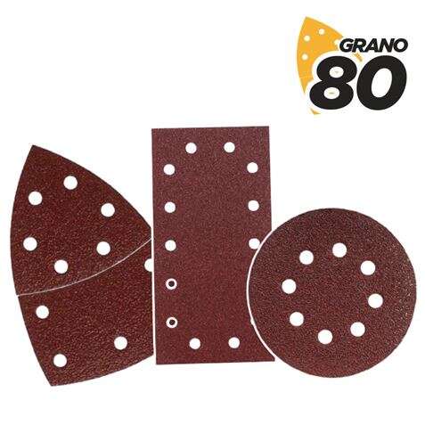 BLIM PACK DE 9 LIJAS CON VELCRO PARA LIJADORA BL0151 - GRANO 80 -