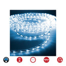 TUBO FLEXILED 30 LEDS/M AZUL, 2 VIAS FIXO, IP44 48M