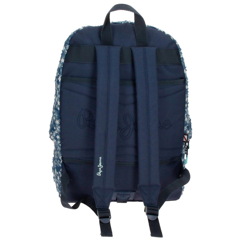 MOCHILA ESCOLAR PEPE JEANS DENIM STAR 44CM AZUL