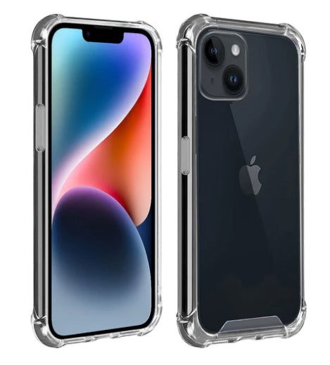 CAPA TRASEIRA TRANSPARENTE CANTOS REFORÇADOS PARA IPHONE 14