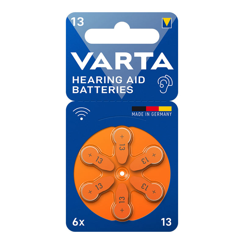 PILHAS PARA APARELHOS AUDITIVOS VARTA HEARING AID BATTERIES 13 (B