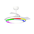VENTOINHA TETO CRISTAL ANTILA MINI RGB WH RETRAC
