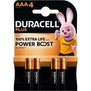 PILA DURACELL ALCALINA PLUS PBA AAA LR03 K4 1 BL