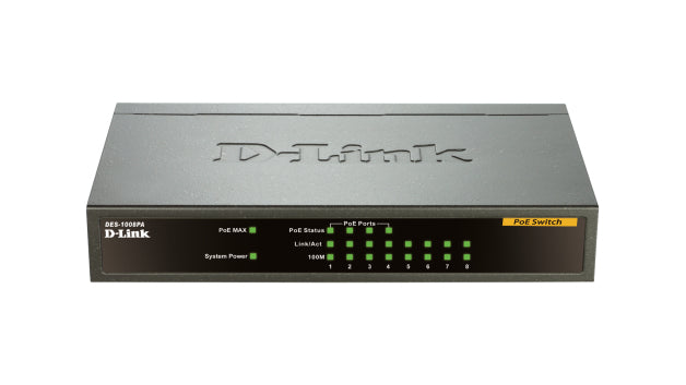 D-Link DES-1008PA switch de rede Não-gerido Fast Ethernet (10/100