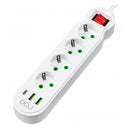 REGLETA DCU 4 TOMAS + 2USB A + 1USB C 2M