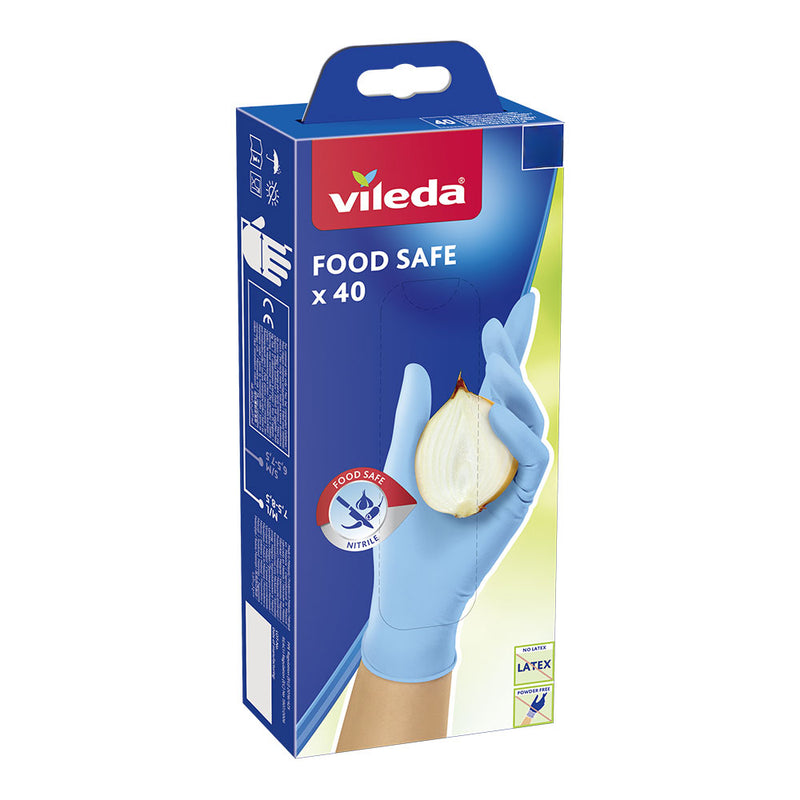 LUVAS FOOD SAFE 40 UNID. S/M 171013 VILEDA