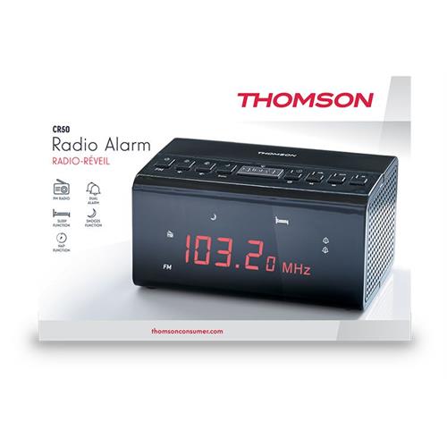 Thomson CR50 rádio Relógio Preto