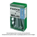 CAIXA S 4 UNID. PARAFUSO METRICO CAB HEX+PORCA ZINCO M 8X45MM FAD