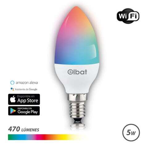 ELBAT BOMBILLA LED VELA SMART WI-FI C37 E14 5W 470LM RGB - TEMPER