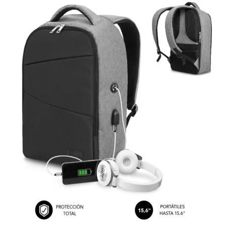 MOCHILA SUBBLIM SECURE V2 AP PARA PORTÁTILES HASTA 15.6" PUERTO U