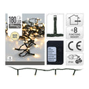 GRINALDA EXTERIOR LED 180 LEDS LUZ QUENTE 16,5M