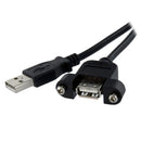 StarTech.com Cabo USB de montagem em painel de 30 cm A para A - F