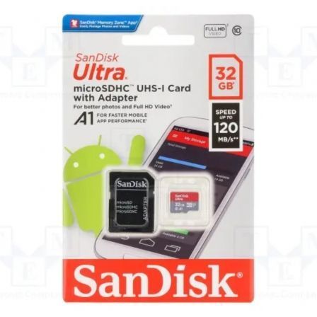 TARJETA DE MEMORIA SANDISK ULTRA 32GB MICROSD HC UHS-I CON ADAPTA