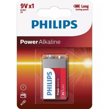 Philips Power Alkaline Pilha 6LR61P1B/10