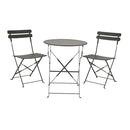 CONJUNTO DE MESA E 2 CADEIRAS HELSINGBORG, DOBRÁVEIS, EM AÇO, CIN