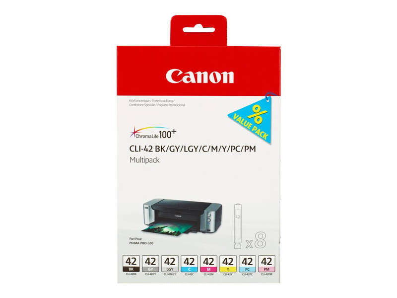 PACK 8 TINTEIROS ORIGINAIS CANON CLI-42 6384B