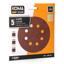 KIT 5 LIXAS SOBRESSELENTE PARA LIXADOR EXCÊNTRICO 08780 KOMA TOOL