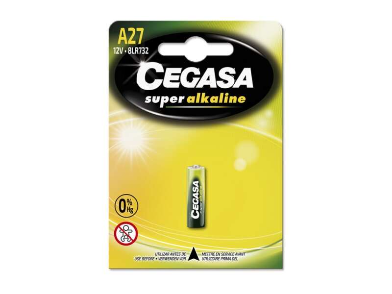 CEGASA A27 PACK DE 1 PILA ALCALINA A27 12V - ALTA TECNOLOGIA - FI