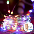 LUZES DE CORDAS DE FIO DE COBRE DE CÉLULA DE MOEDAS, RGBY, 4M