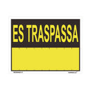 PLACA ´´ES TRASPASSA´´ (PVC 0.4MM) 35X45CM NORMALUZ