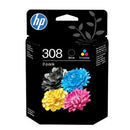 PACK HP 2 TINTEIROS 308 PRETO+ COR( TINTEIRO Nº308 - TRICOLOR