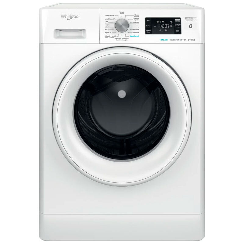 MÁQUINA DE LAVAR E SECAR ROUPA WHIRLPOOL FFWDB864349WVSPT 8K+6