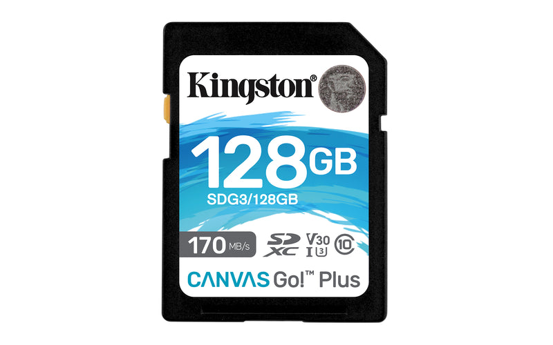 SD KINGSTON 128GB SDXC CANVAS GO PLUS 170R C10 UHS-I U3 V30