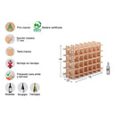 GARRAFEIRA EVOLUTIVO RIOJA PARA 24 GARRAFAS PINHO MACIÇO 75X22X54