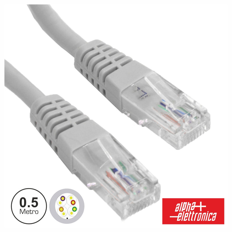 CABO UTP CAT5E CINZENTO 0.5M