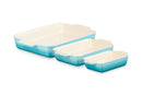 LE CREUSET - SET BANDEJA RECT. CLASSIC CARIBE 19/26/32CM 91035700