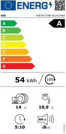 MAQUINA LAVAR LOUÇA AEG FFB76717PW