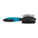 ESCOVA DUPLA PEQUENA, NYLON-METÁLICO, DOG BARBER