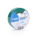 FITA ISOLANTE 20M X 19MM VERDE EDM ALTA QUALIDADE