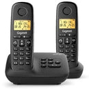 TELÉFONO INALÁMBRICO GIGASET BASIC 100 PACK DUO NEGRO