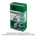 CAIXA S 6 UNID. PORCA AUTO-BLOQUEIO ZINCO M 6 FADIX