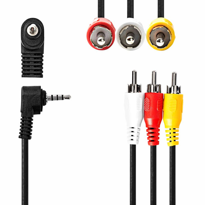 CABO JACK 3.5MM MACHO 3X RCA MACHO 1M PRETO