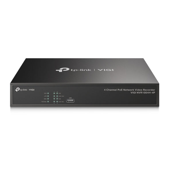 TP-Link VIGI NVR1004H-4P gravador de vídeo em rede (NVR) Preto