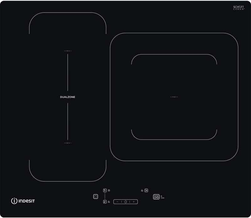 Indesit IB 44Q60 NE Preto Embutido 59 cm Placa com zona de induçã