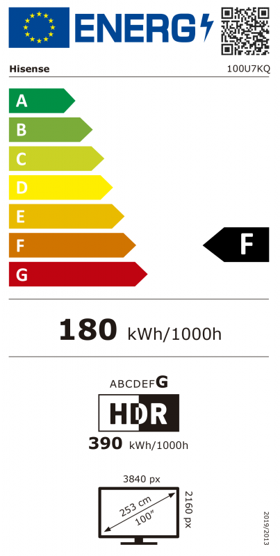 Hisense 100U7KQ TV 2,54 m (100") 4K Ultra HD Smart TV Wi-Fi Pret