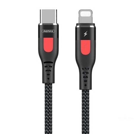 CABO USB-C PARA LIGHTNING REMAX LESU PRO, 1 M PRETO