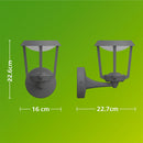 APLIQUE DE EXTERIOR LED NUVY ANTRACITE 4,3 W, 800 LM