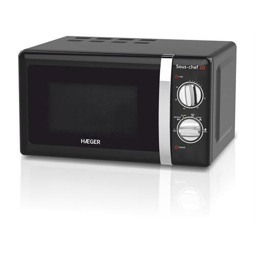 MICROONDAS HAEGER 20L.700W. -SOUSCHEF20PRETO