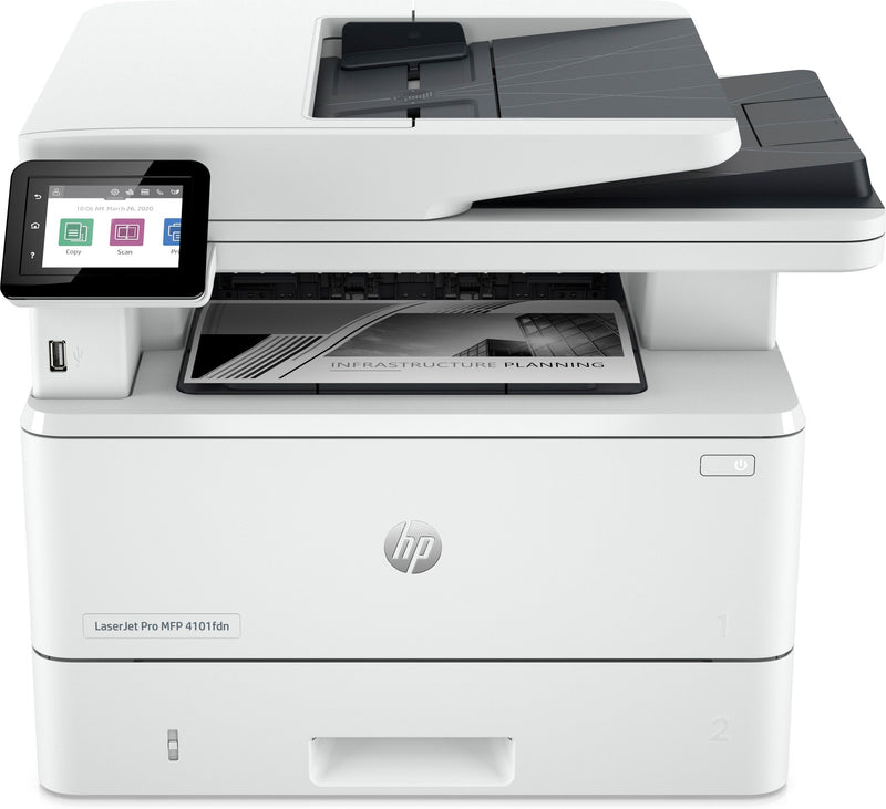 HP LaserJet Pro Multifunções 4102fdw, Preto e branco, Impressora