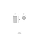CAJA 25 UNI BATENTE CONICO PARA PERSIANA BRANCO 40MM EDM