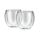 COPO VIDRO PAREDE DUPLA 100 ML, 2 PEÇAS
