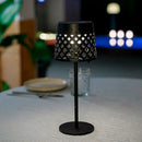 LUMINÁRIA DE MESA SOLAR GRETITA PRETA, Ø12 X 30 CM