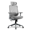 CADEIRAS MESH ALPHA GAMER STELLA WHITE  GREY - CADEIRA EM MALHA